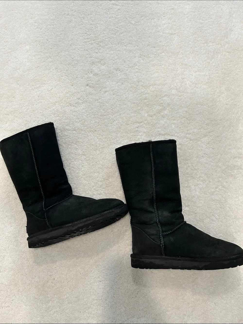 UGG Black Classic Short Suede Shearling Boots